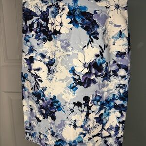Floral Blue and White Skirt